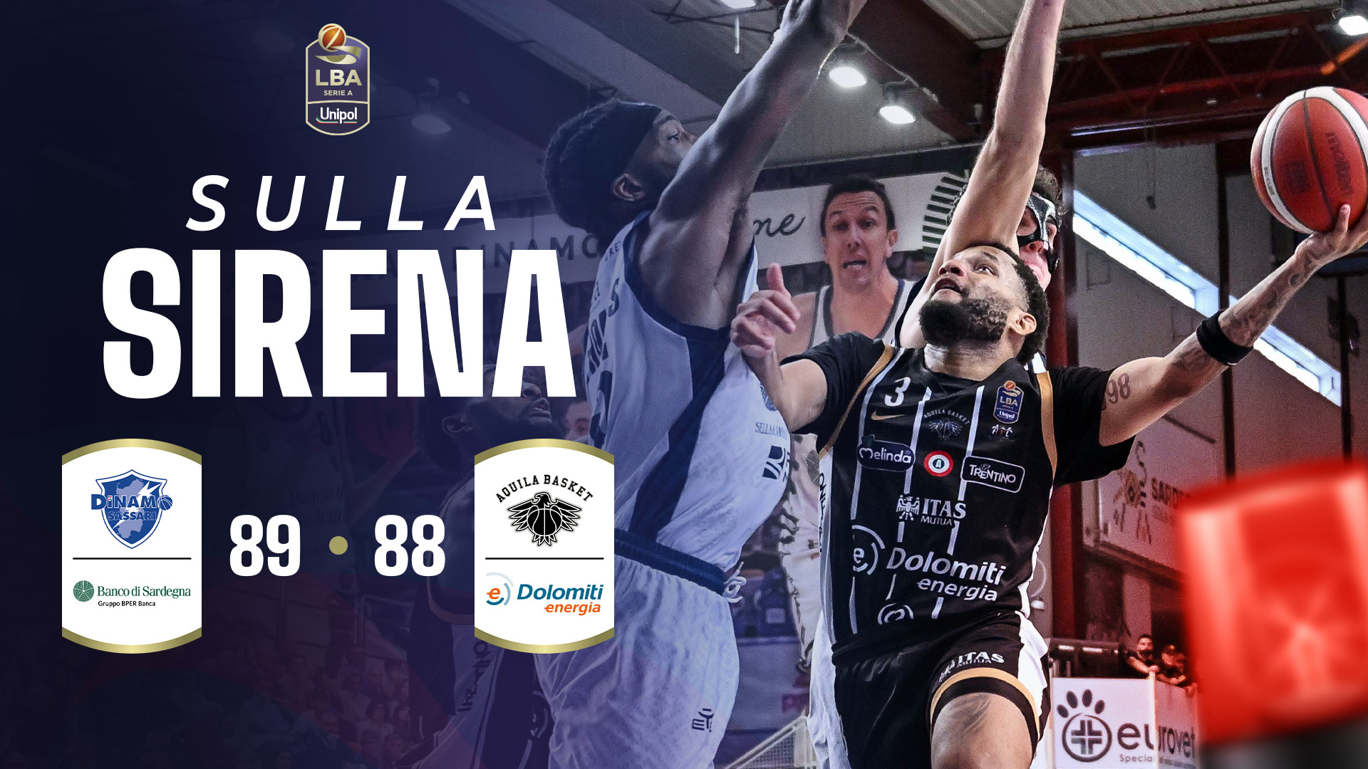 immagine - 🚨 Sulla sirena: gli ultimi due minuti di Sassari 🆚 Trento